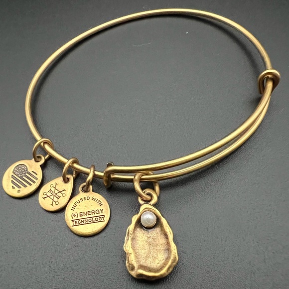 Alex and Ani Oyster and Pearl Bangle Bracelet - Picture 2 of 2
